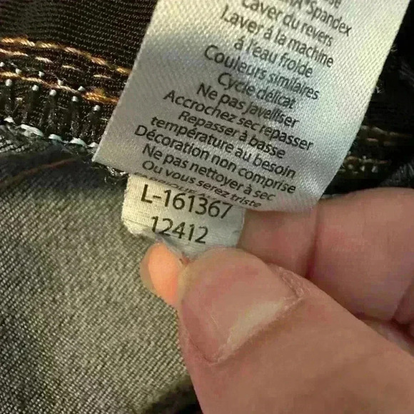 LULAROE Magic Waist Stretch Dark Wash Cuffed Jeans Style L-161367 Size 30 - Picture 10 of 10